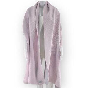 Calvin Klien Double Face Pleated Blanket Scarf Pink | Gray